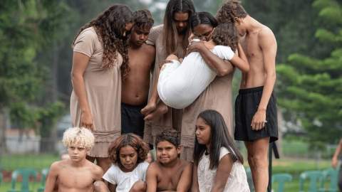 A photo of the Dusty Feet Mob.