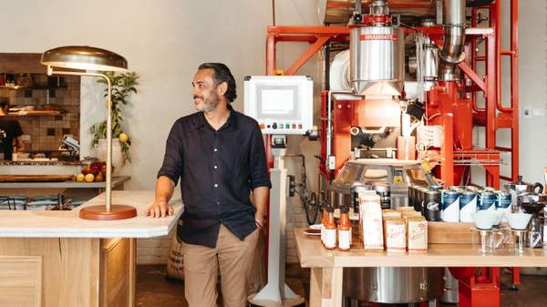 Adam Genovese (owner of third-generation family business) pictured inside Genovese Coffee House in Alexandria. 