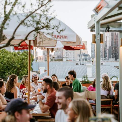 Johnny's Green Room Rooftop bar in Carlton