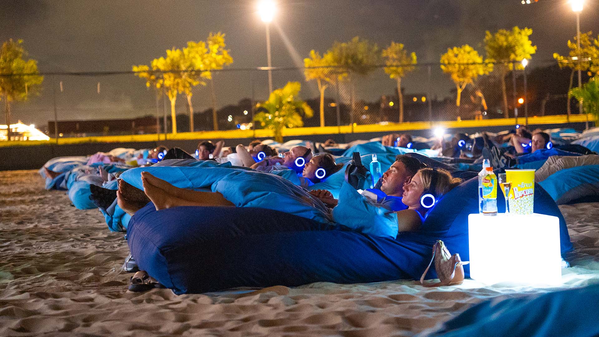 Mov'In Bed Beach Cinema at The District Docklands