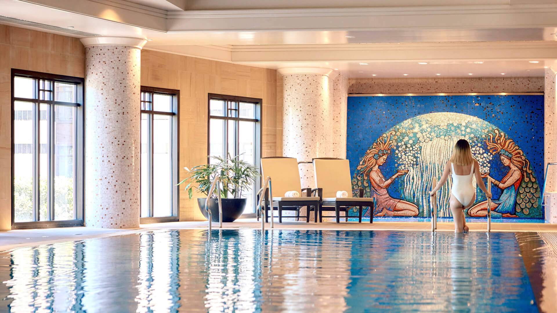 Pool and Spa at the park Hyatt Hotel - home to one of the best spas in Melbourne.