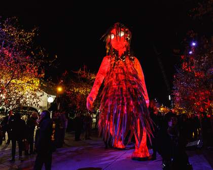 A Six-Metre-Tall Puppet Will Tower Over the Red Centre at 2024's 'Parrtjima — A Festival in Light'