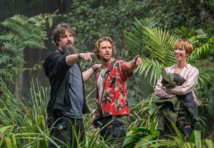 Background image for When Godzilla and Kong Unite: Talking 'Monsterverse' Team-Ups with Rebecca Hall, Dan Stevens and 'The New Empire' Crew
