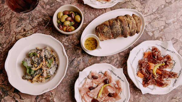 Food spread from North Sydney's Bar Lettera.