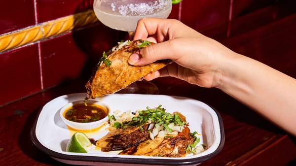 $2 tacos from Melbourne's The Happy Mexican's first Sydney venue at the Lansdowne Hotel. 
