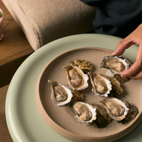 Oysters from the public garden bar at the revamped White Horse pub.