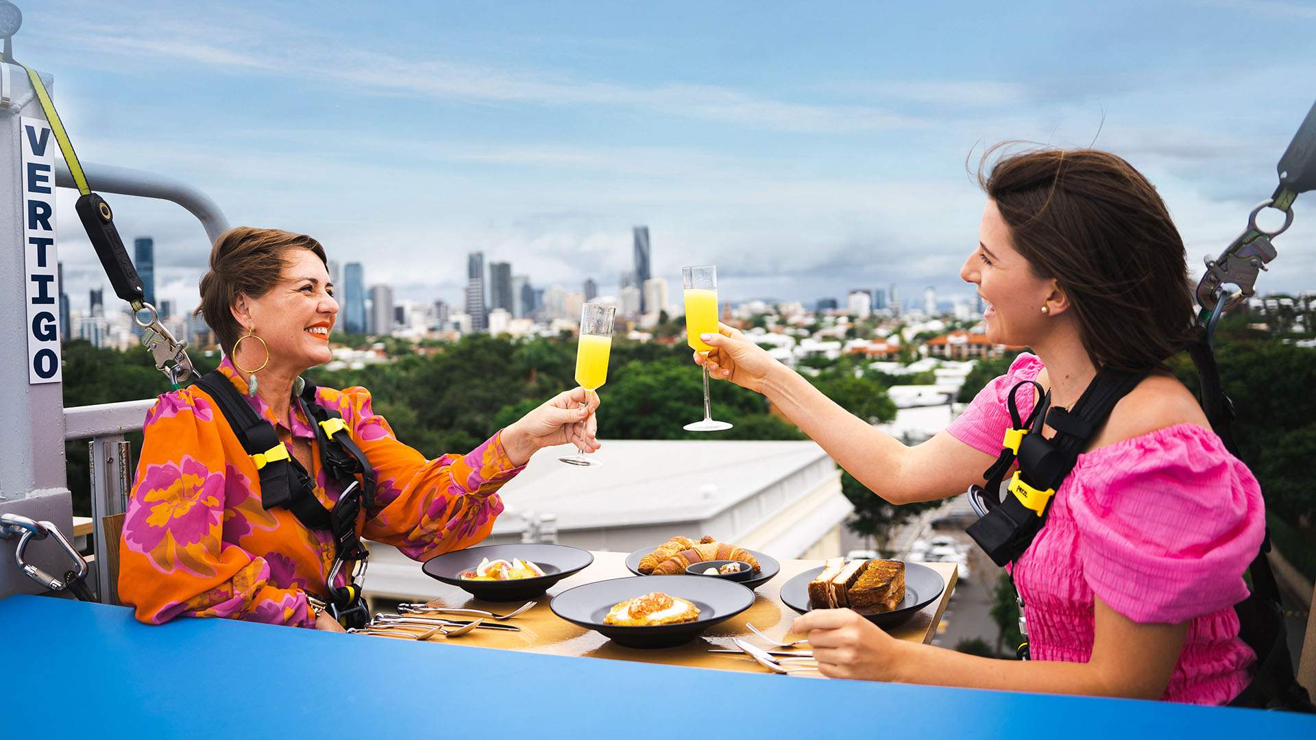 You Can Now Tuck Into Weekly Champagne Brunches While Hanging Over the Side of Brisbane Powerhouse at Vertigo