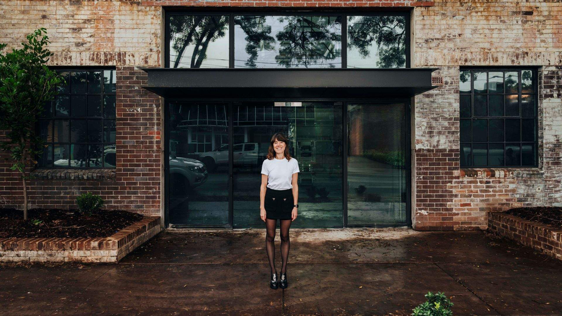 Lune's founder pictured outside of the new Rosebery location, Sydney's flagship store. 