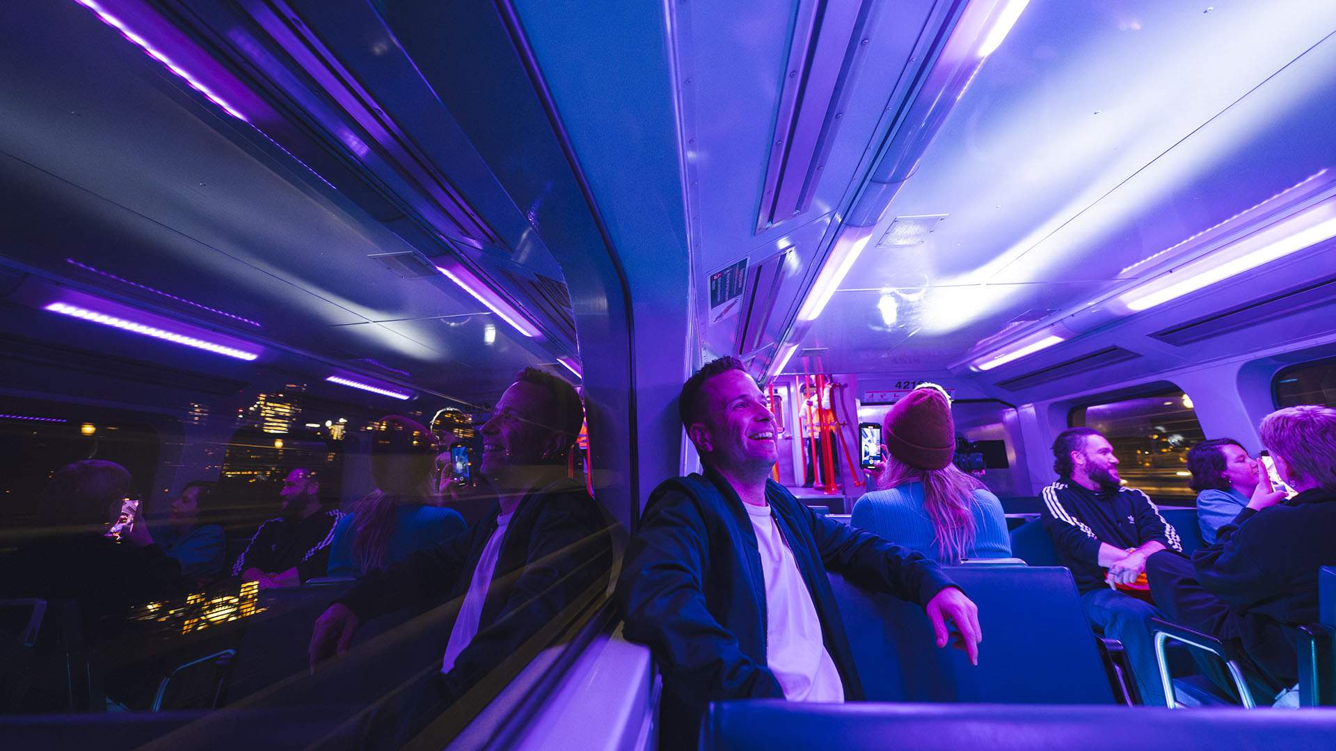 A Lit-Up Train That's Pumping Out a Techno Soundtrack by Paul Mac Is Riding Sydney's Rails During Vivid 2024