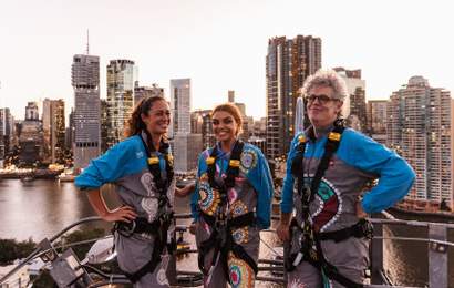 Background image for The New Indigenous Story Bridge Adventure Climb Will Give You a First Nations (and Sky-High) Perspective on Brisbane