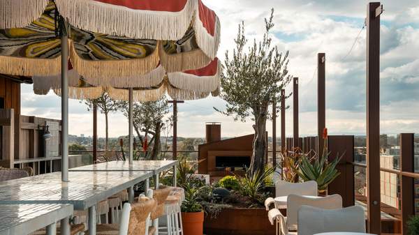 The Roof — StandardX hotel's rooftop bar.