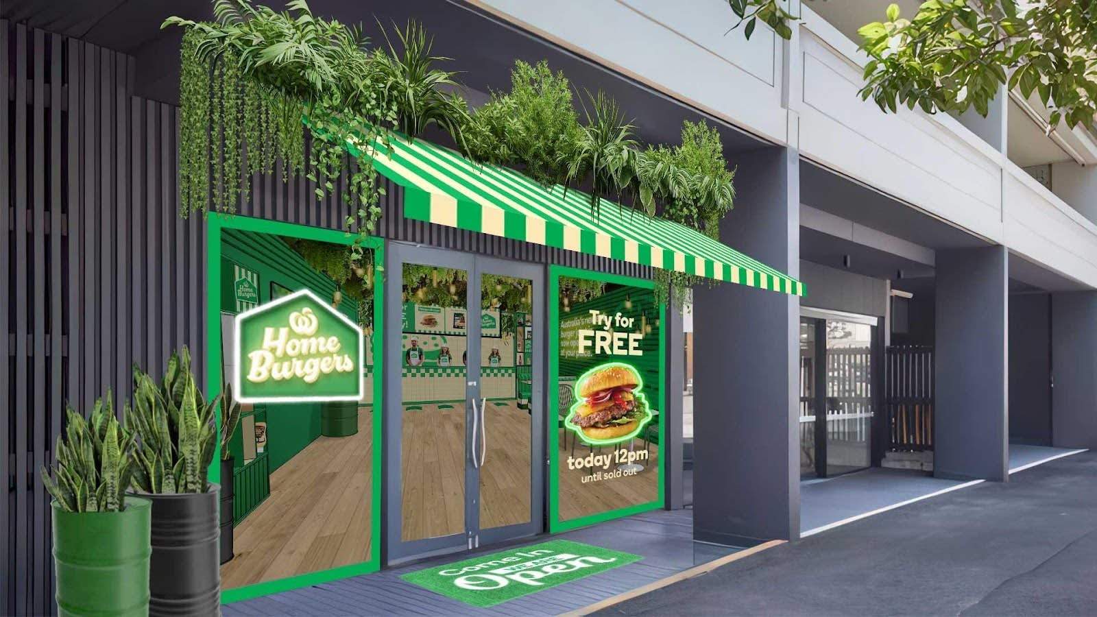 Woolworths Home Burgers Pop-Up on Crown Street