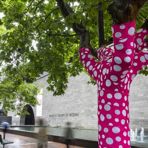 Yayoi Kusama Is Turning 60-Plus Melbourne Trees Into Her Latest Polka Dot-Covered (and Bright Pink) Artwork