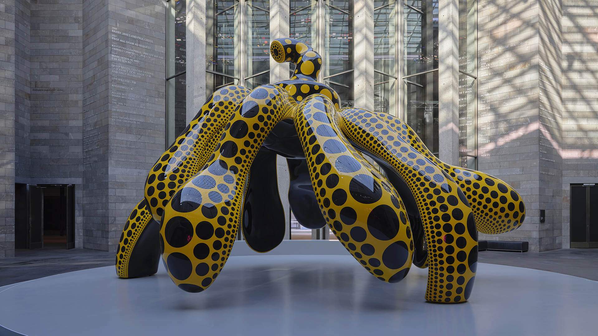 Yayoi Kusama's Five-Metre-Tall (and Dot-Covered) 'Dancing Pumpkin' Sculpture Is Now on Display in Australia