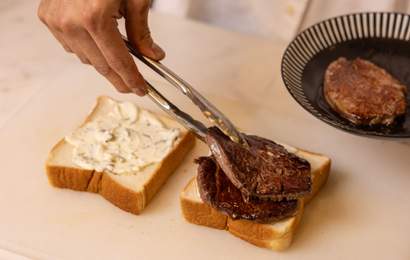 Background image for Is This Sydney's Fanciest Sandwich? Sandoitchi Has Joined Forces with Vic's Meat to Create a Decadent Wagyu Sanga and Yes, We're Drooling Too