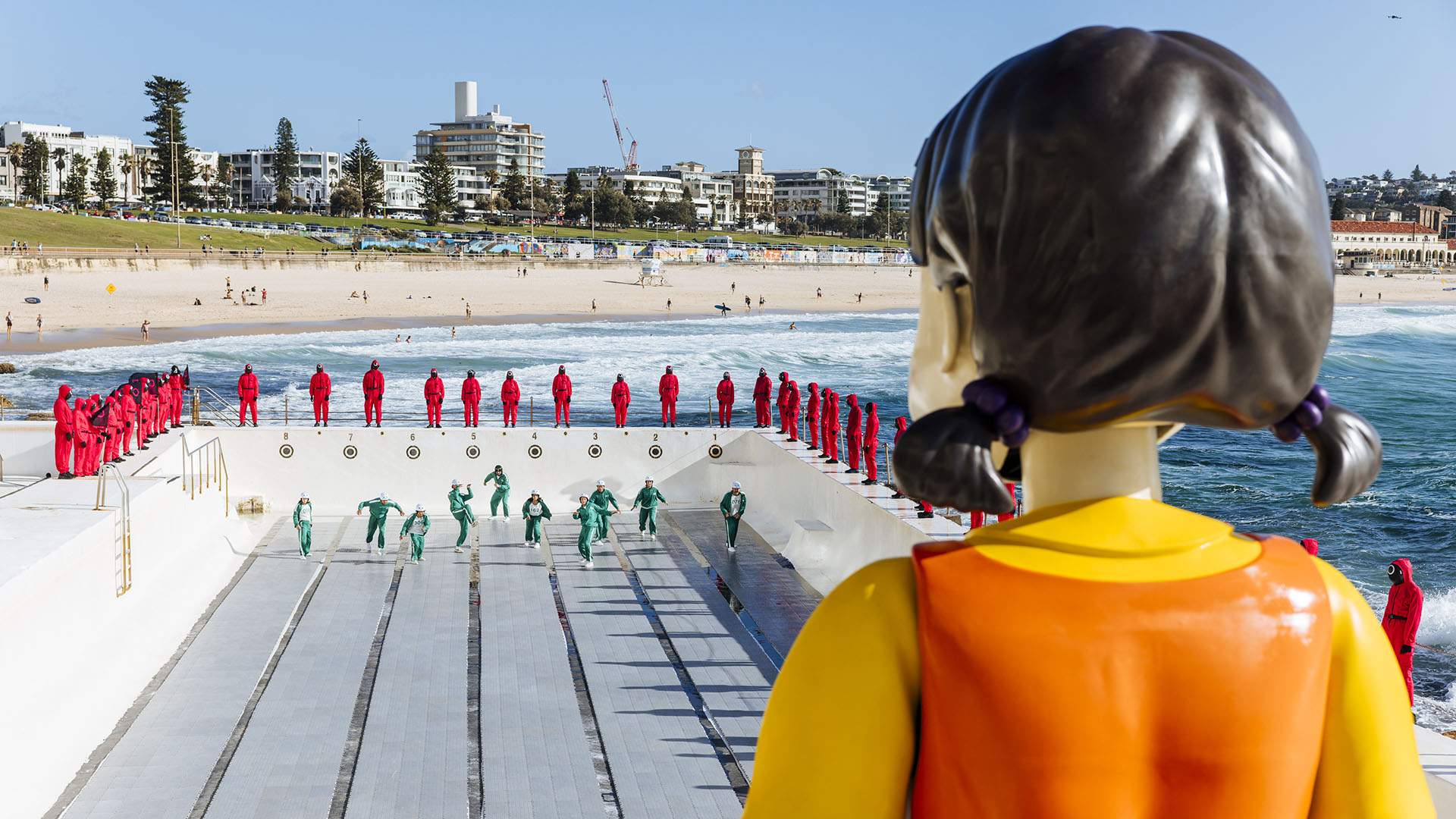 'Squid Game' at Bondi Icebergs: The Netflix Hit's Latest Pop-Up Just Took Over Sydney's Iconic Beachside Pool