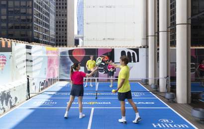 Background image for Rooftop at QT, Hilton Melbourne and Ichi Ni Are All Hosting Pop-Up Pickleball Courts Throughout the Aus Open