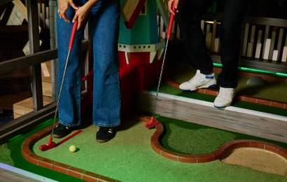 Background image for You and Your Mates You Could Tap, Tap, Tap Your Way to $20,000 in Holey Moley's Mini-Golf Tournament