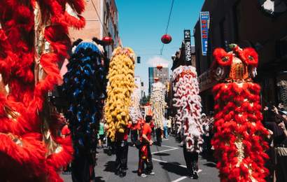 Background image for Chinatown's 2025 Lunar New Year Celebrations Will Include a Pop-Up Beer Garden, Street Food Stalls and a Dragon Parade