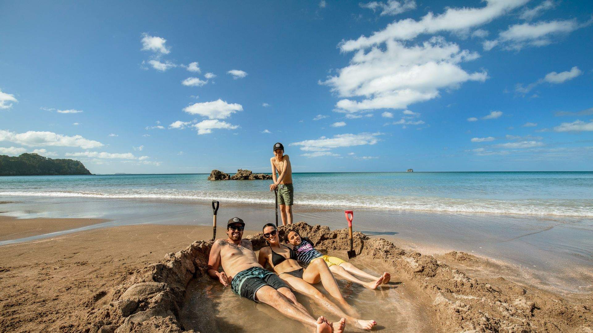 Dig a Natural Spa at Hot Water Beach