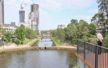 Background image for Now Open: You Can Soak Up Skyline Views From Parramatta's New $1.4-Million Dixon Park Escarpment Lookout