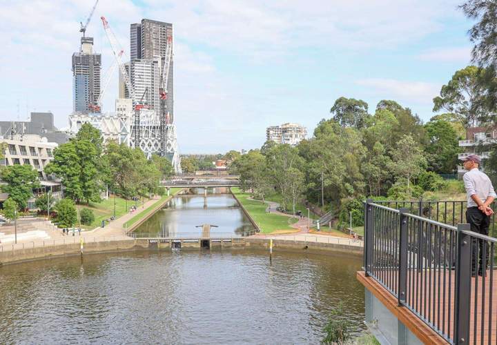 Background image for Now Open: You Can Soak Up Skyline Views From Parramatta's New $1.4-Million Dixon Park Escarpment Lookout