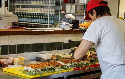 Background image for Baloney's Is Byron Bay's New York-Style Italian Deli — and It's Serving Stacked Sandwiches, Nostalgia and Plenty of Mortadella