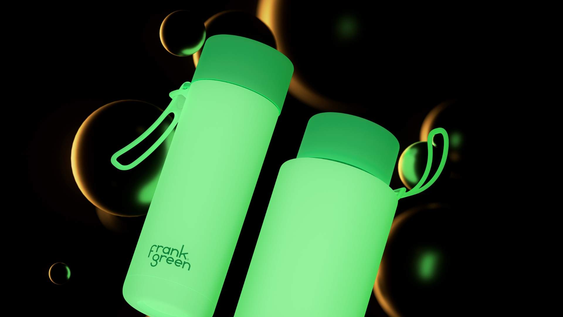 Frank Green's Latest Limited-Edition Drink Bottle Collection Glows in the Dark So You'll Never Lose It Again