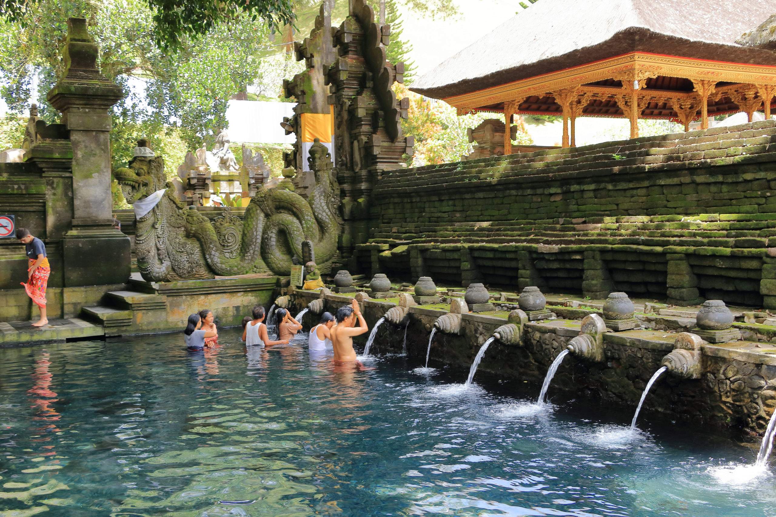 Balinese Water Purification Ritual at Tirta Empul