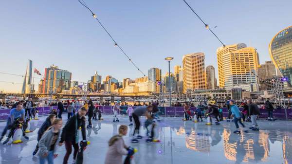 Ice Skating at Darling Harbour