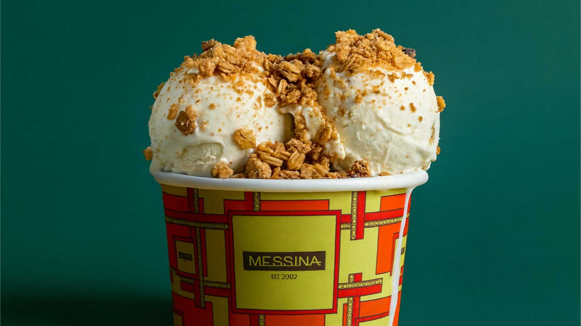 Messina Is Serving Its First-Ever Breakfast Gelato, Combining Honey Ice Cream with Brookfarm's Toasted Macadamia Muesli
