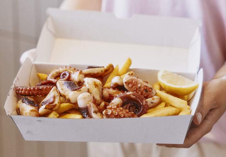 Background image for Fish and Chips to Take Down to the Water on a Warm Evening