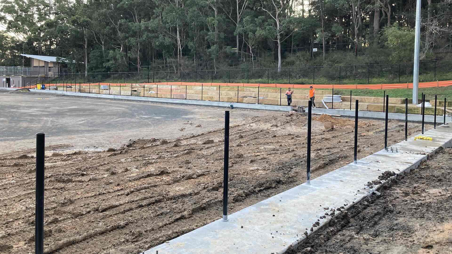 Norman Griffiths Oval construction site