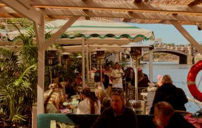 Background image for Coming Soon: Afloat Is Going Greek for Its 11th Season, with Ouzo Frozen Cola, Meze and a Toast to Your Health