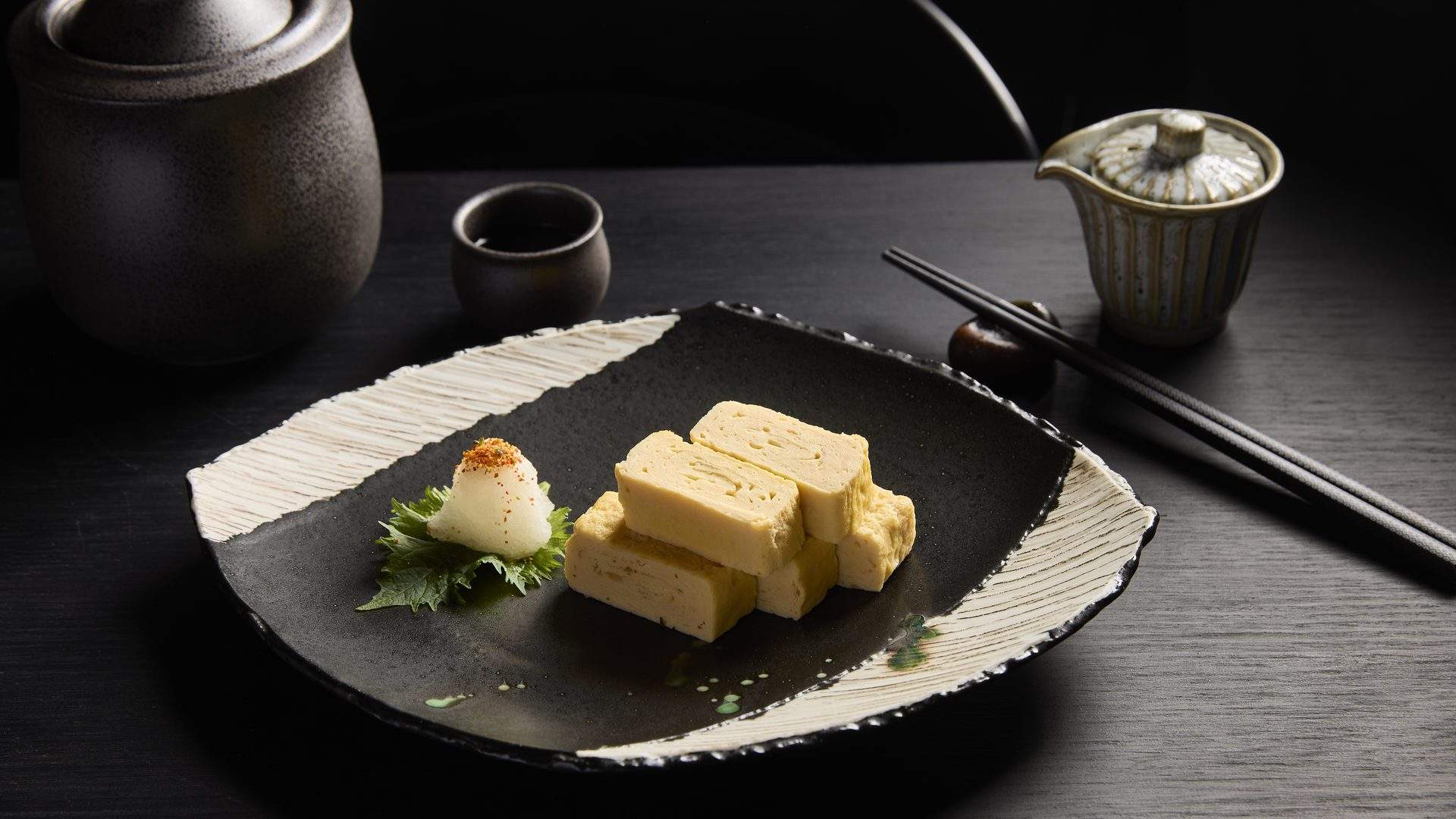 Dashi-maki tamago rolled omelette at ÉN Melbourne